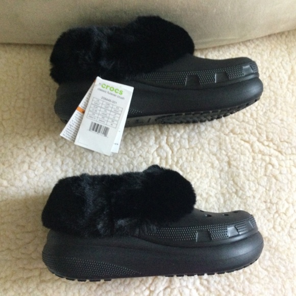 CROCS Furever Crush Classic fur lined Clog ( NEW w/Tags & Bag ) - Picture 4 of 13